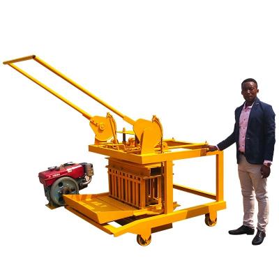 China Building Material Shops JC4-45 Concrete Small Cement Haiti Diesel Brick Block Making Machine for sale