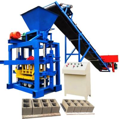 China Building Material Stores Brick Block Maker QT4-35 Concrete Hollow Block Making Brick Molding Machine Price for sale