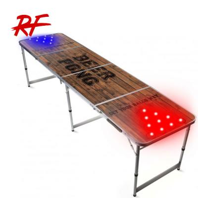 China 8ft Waterproof Custom Logo Folding Professional Beer Pong Table for sale