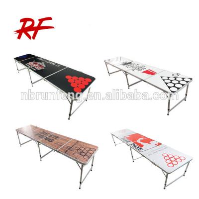 China 8ft Waterproof Custom Logo Folding Professional Beer Pong Table for sale