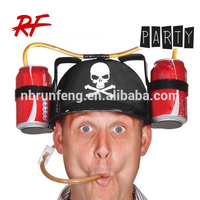 China Custom Cool Single Hat Straw Party Bar Party Soda Beer Promotion Logo Drinking Helmet for sale