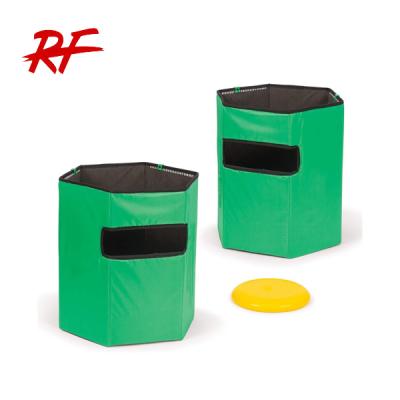 China Target Outdoor Folding Bucket-Outdoor Game Set With Disc And Folding Basket for sale