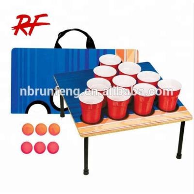 China Portable 10 cup beer pong tailgate game waterproof manufacture, cornhole game set for sale