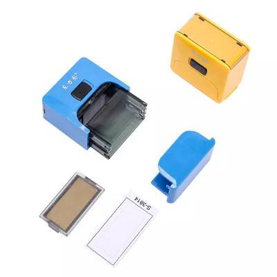 China Office amazing 38*14mm size rubber stamp hot sale self inking stamp for textile stamp holder. for sale