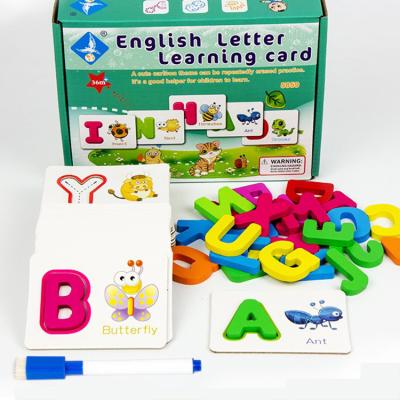 China Paper Children's Early Teaching 26 Words English Alphabet Children's Cognitive Map for sale