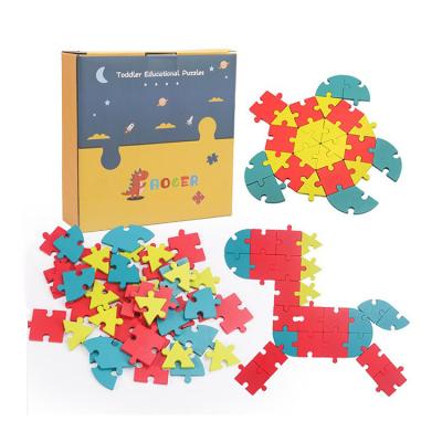 China Funny educational toy 40 pieces creative and interesting clip geometric letter number shape wooden multifunctional jigsaw puzzle board for sale