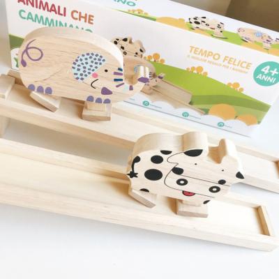 China Wholesale Children Kids Games Balance Track Game Wooden Toy Cow Elephant Kids Walking Game for sale