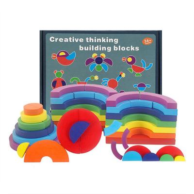 China Hot Selling Mini Toy Creative Wooden Toys Educational Building Block Toys For Children's Early Education for sale