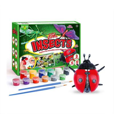 China Safe Hot Selling Children's Painting and Coloring Toys Hand DIY White Butterfly Insect Animal Painted Toy for sale