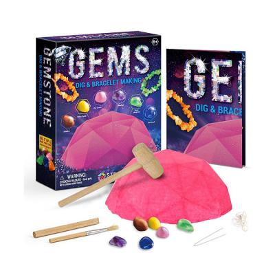 China 2021 New Toys Gemstone Safe Excavation Kit For Kids Creativity STEM Science Other Educational Toys for sale