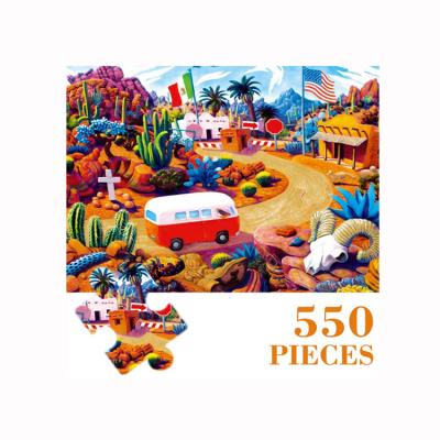 China Cartoon Toy High Quality 550 Pieces Puzzle Great Gifts For Kids Cartoon Paper Jigsaw Puzzle Game for sale