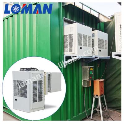 China Box Shaped Refrigeration Parts Freezer Outdoor Refrigeration Condensing Unit With Bitzer Compressor for sale