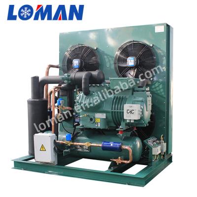 China Refrigeration parts bitzer two stage air cooled condensing unit with semi-hermetic reciprocating piston compressor 25hp S6G-25.2Y for sale