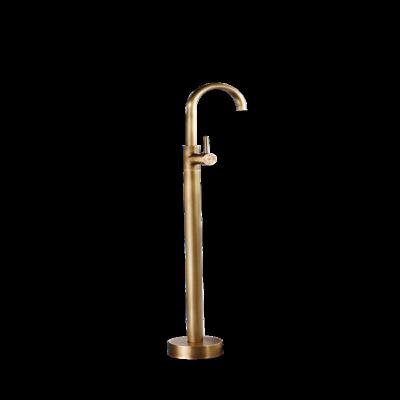 China Freestanding Gold Tub Sliding Bar Bathroom Faucet Tub Filler Freestanding Faucet With Hand Shower for sale