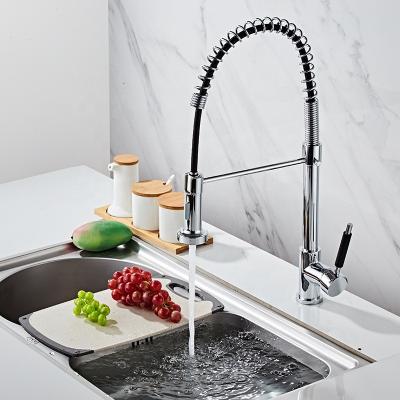 China Modern Wall Mounted Commercial Kitchen Sink Faucets Style Pre Rinse In Chrome Single Handle Pull Down Kitchen Faucet for sale