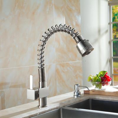 China Sense Faucets Stainless Steel Sink Mixer Tap Square Watermark Tapware Brushed Kitchen Faucet With Swivel Spout Deck Mount for sale