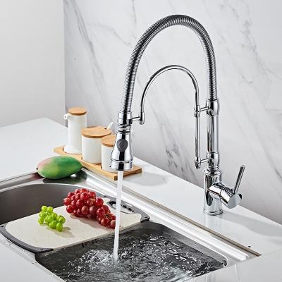 China Modern American Kitchen Faucet 3-in-1 Multifunctional Spring Pull-Out Sink With Drinking Water Purifier Direct Mixer for sale