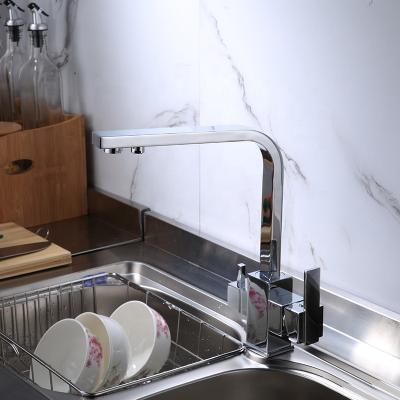 China Modern kitchen multifunctional hot and cold water sink faucet pure water basin three in one direct water faucet for sale