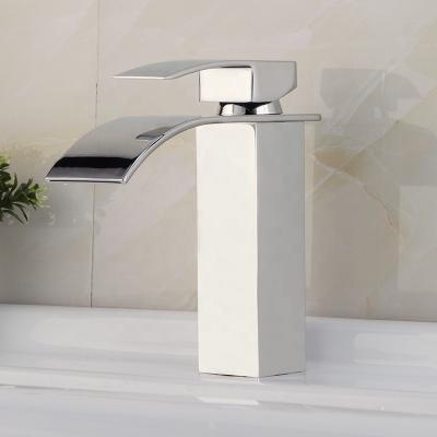 China Thermostatic Faucets All Fashion Waterfall Cold Single Hole Bathroom Sink Basin Copper Faucet Hot And Cold for sale