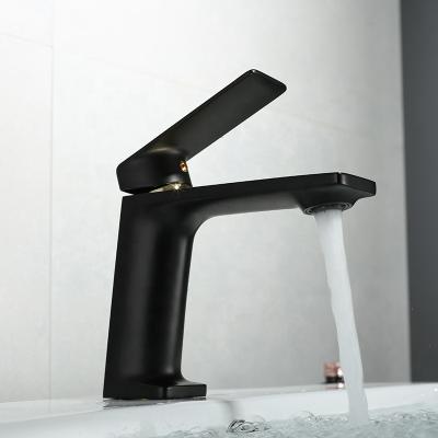 China Other Bathroom Basin Accessories Bathroom Sink Faucet Black Lacquer Sink Copper Cooking Faucet Full for sale