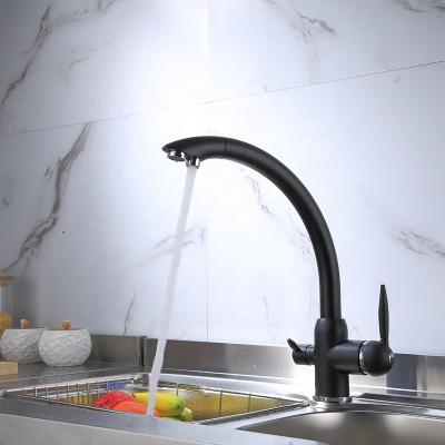 China Thermostatic faucets three in one kitchen hot and cold water faucet sink sink direct drinking water purifier 2 point rotatable sink household for sale