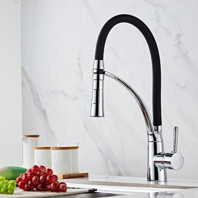 China 2021 Modern Hot Selling Fashionable Commercial Restaurant Kitchen Sink Flexible Faucet With Pull Down Sprayer for sale