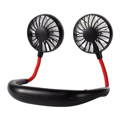 China USB Air Cooling Portable Free Rechargeable Neck Fans Electric Handheld Air Conditioner Neck Fans for sale