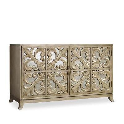 China American Modern American Porch Cabinet Room Storage Cabinet Decorate Wooden Glass Arch Sideboard China Factory Direct for sale