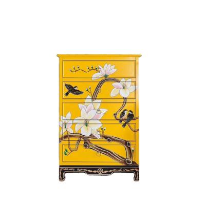 China Hand Painted Chinese Home Decor Convertible Furniture Storage and Cabinet Living Room Buffet Cabinet Wood Porch Cabinet with Door for sale