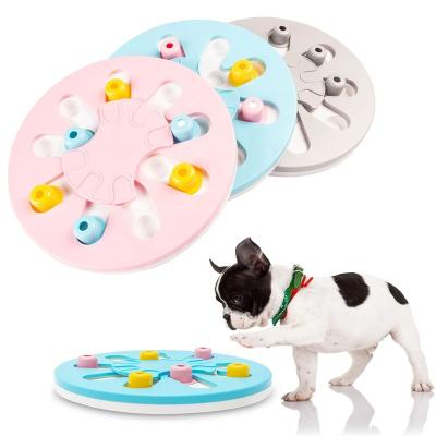 China Top Plastic Viable Plastic Educational Products Treat Exciting Amazon Pet Driver Puzzle Game Dog Dispensing Interactive Toy for sale