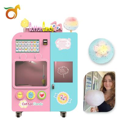 China Electric Self-Service Commercial Cotton Candy Machine Multi-Language Commercial Supplying Single Operation Vending Machine for sale