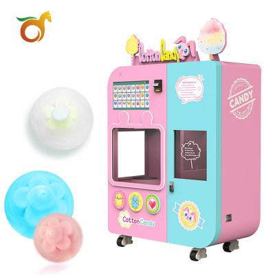 China Metro Station Airport Mall Novel And Interesting Commercial Cotton Candy Vending Machine Low Cost High Revenues With Touch Screen for sale