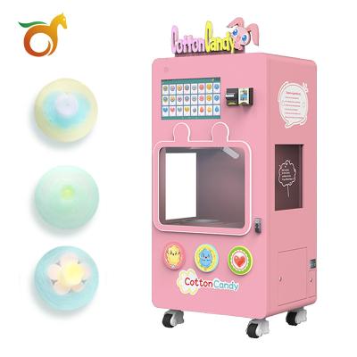 China Cotton candy machine large capacity commercial self-service self-service supply full automatic cleaning vending machine for sale