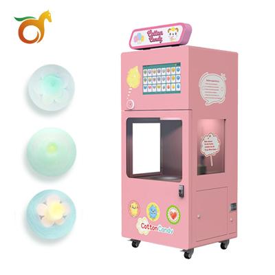 China Automatic Cotton Candy Machine Low Cost Unattended Mobile Self Catering Modern Modern Vending Machine for sale