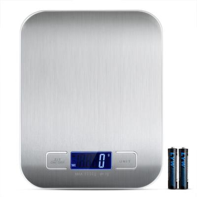 China Weight Measuring Stainless Steel 5kg Digital Kitchen Food Scale for sale