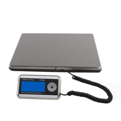 China Large Stainless Steel Platform 200kg Electronic Postal Mailing Parcel Weighing Floor Scale 388mm *308mm *40mm for sale