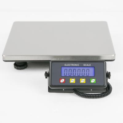 China 440lbs 200kg LCD Digital Postal Scale Platform Scale Stainless Steel Electronic Floor Scale 390mm* 305mm *78mm for sale