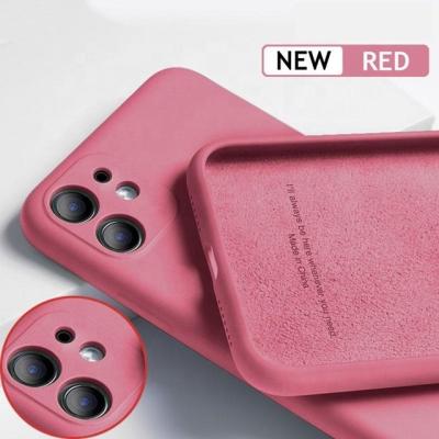 China Luxury Shockproof New Soft Liquid Silicone Shockproof Phone Case Cover For iPhone 11 12 pro 7 8 6 Max X for sale