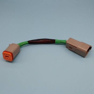 China Fault Code 6 Pin Male To Female Deutsch Connector Diagnostic Cable for sale