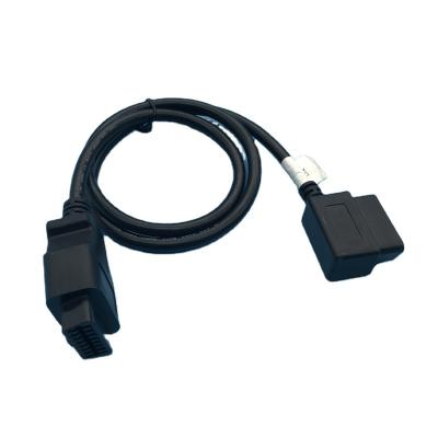 China Fault Code OEM OBD Diagnostic Right Angle Male Connector To Female Diagnostic Cable for sale