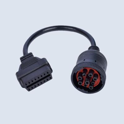 China All Series Factory Direct Sale High Quality OBD2 Female To German 9 Pin J1939 Truck Cable Diagnostic Scan Tool For Car for sale