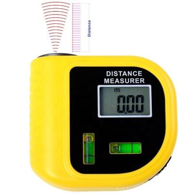 China Low cost gift promotion 72*75*33mm handheld digital bubble level laser range finder ultrasonic distance meter for sale