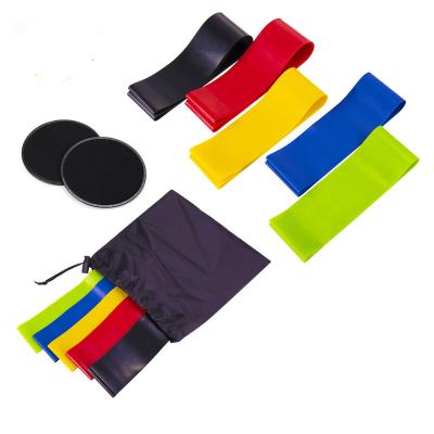 China 100% Virgin ABS + Foam Fabric Core Sliders Sliding Discs Resistance Band Set for sale