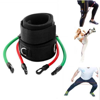 China LATEX Latex Leg Resistance Band with Tube Ankle Straps for Fitness Training for sale