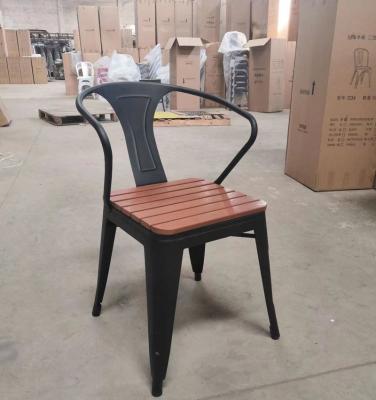 China Beautiful design Foshan factory metal restuarance chair stackable iron steel chair for sale