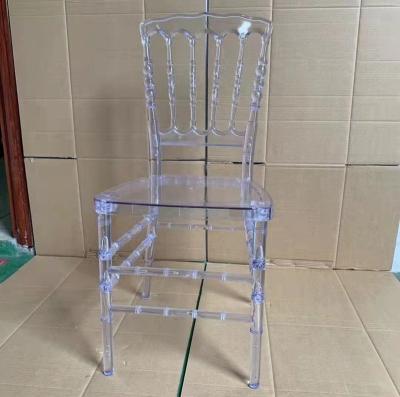 China Popular Wholesale Event Party Furniture Hotel Clear Crystal Resin Crystal Wedding Clear Crystal Chair for sale