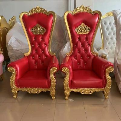 China Beautiful design customization event wedding throne chair luxury wedding sofa king chair for sale