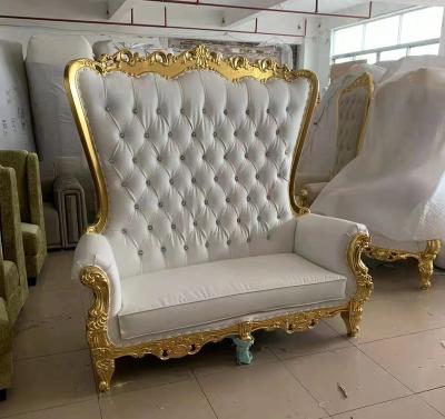 China Beautiful design customization event wedding throne chair luxury wedding sofa king chair for sale