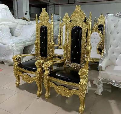 China Beautiful design customization event wedding throne chair luxury wedding sofa king chair for sale