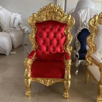 China Beautiful design luxury royal style high quality king sofa throne and queen for wedding for sale